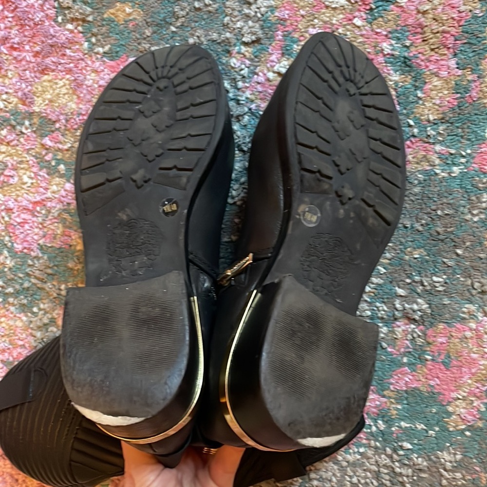 Vince Camuto mid calf black leather boots size 9 - Picture 7 of 9